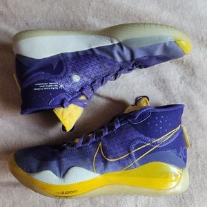 Nike Zoom KD 12 Lakers Purple Yellow basketball shoes LIGHTLY USED size 10.5 men